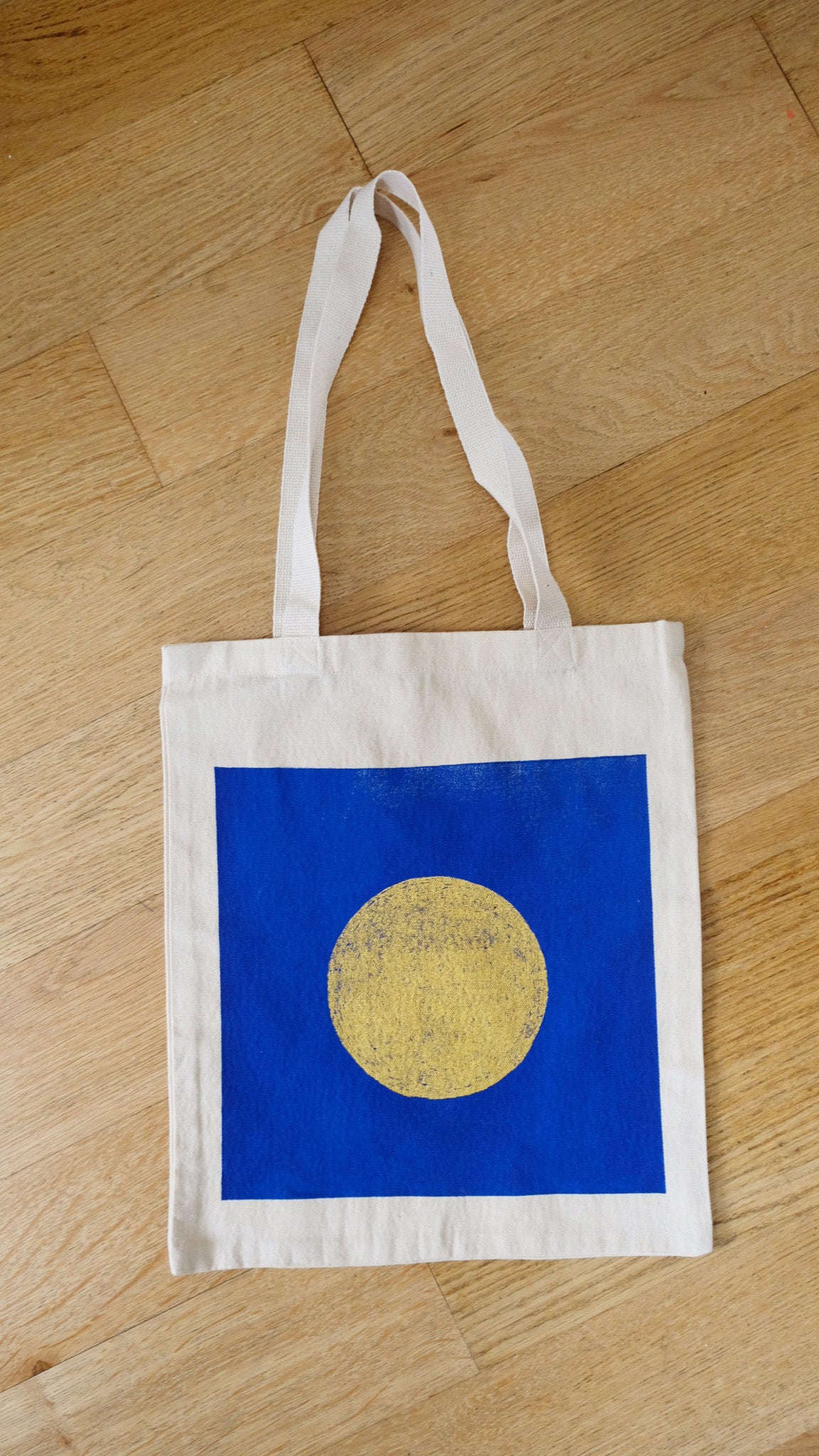 Totebag sérigraphié rond or