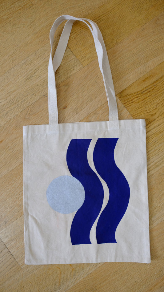 Totebag sérigraphié vagues